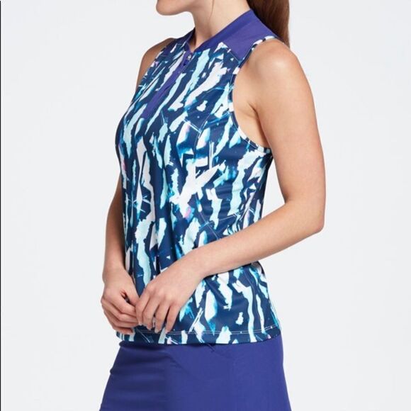 Slazenger Women's Fragment Back Slit Sleeveless Golf Polo medium - Picture 4 of 7